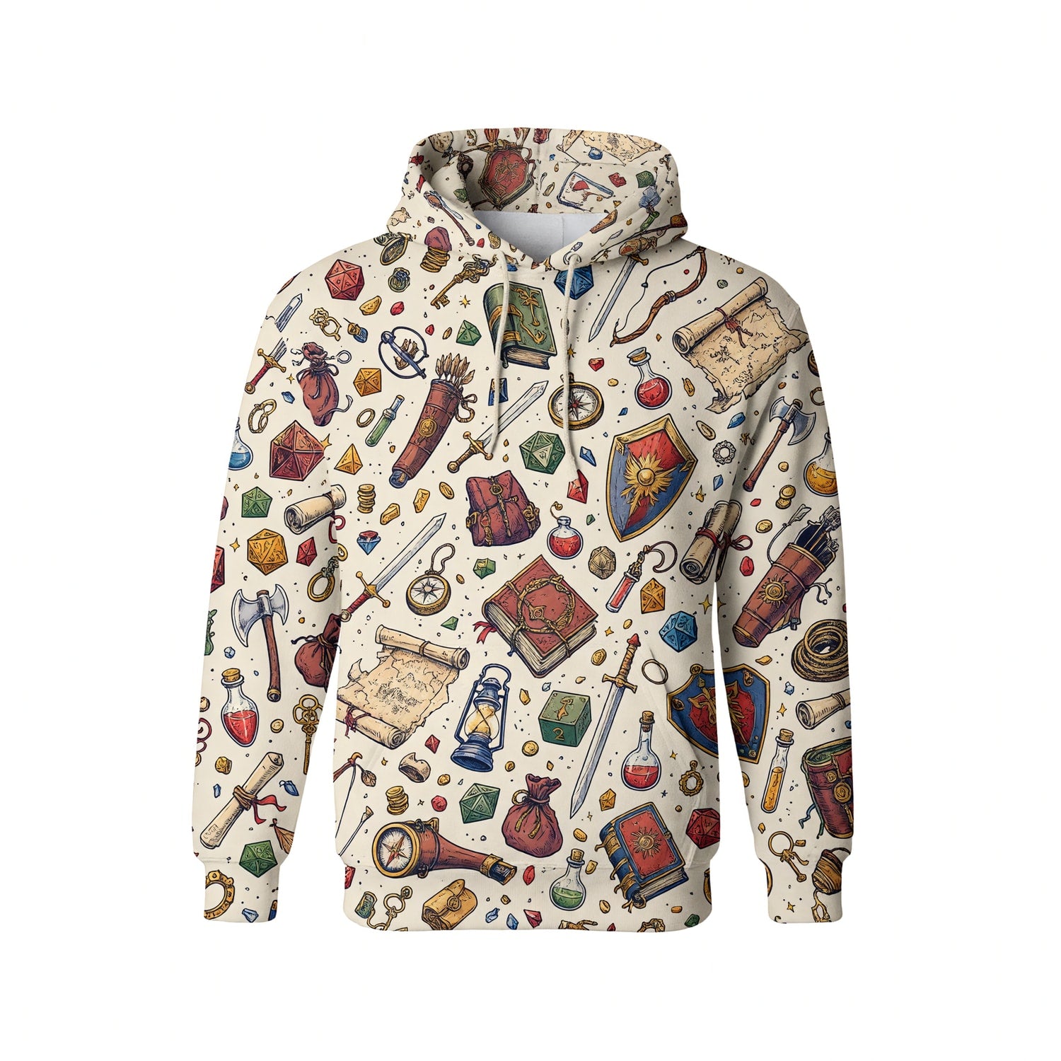 Fantasy Dungeon Dice AOP Apparel - Fantasy Tabletop RPG Pattern
