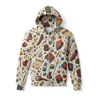 Fantasy Dungeon Dice AOP Apparel - Fantasy Tabletop RPG Pattern