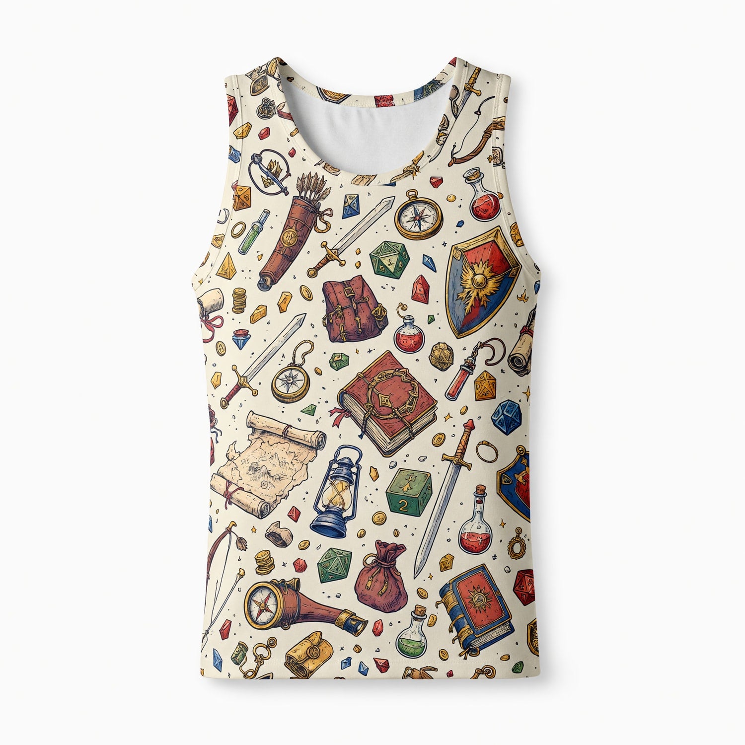 Fantasy Dungeon Dice AOP Apparel - Fantasy Tabletop RPG Pattern
