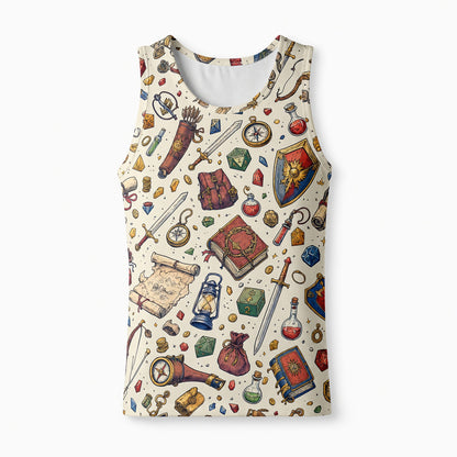 Fantasy Dungeon Dice AOP Apparel - Fantasy Tabletop RPG Pattern