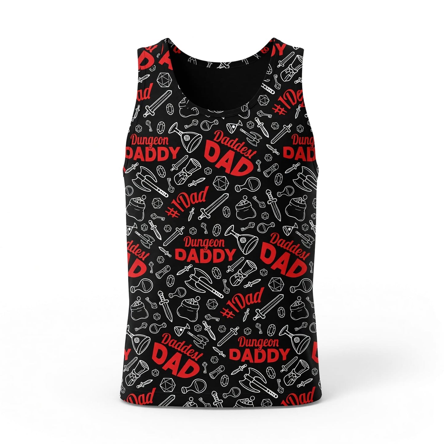 Dungeon Daddy AOP T-Shirt - Fantasy RPG Dad Pattern