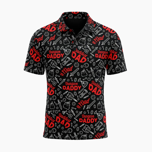 Dungeon Daddy AOP T-Shirt - Fantasy RPG Dad Pattern