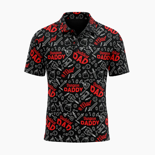 Dungeon Daddy AOP T-Shirt - Fantasy RPG Dad Pattern
