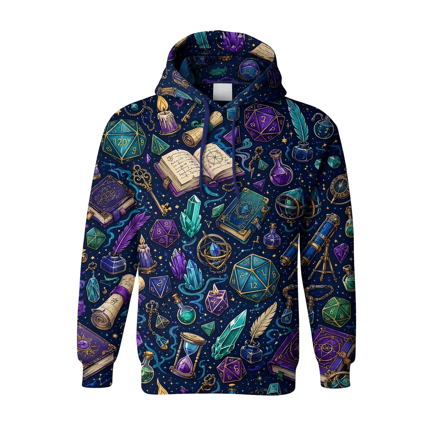 Fantasy Dungeon Dice AOP T-Shirt - Fantasy RPG Magic Pattern