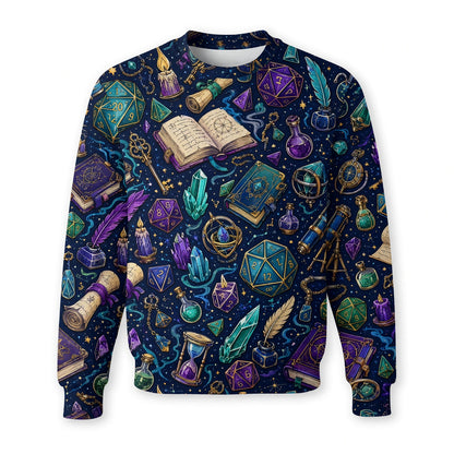 Fantasy Dungeon Dice AOP T-Shirt - Fantasy RPG Magic Pattern