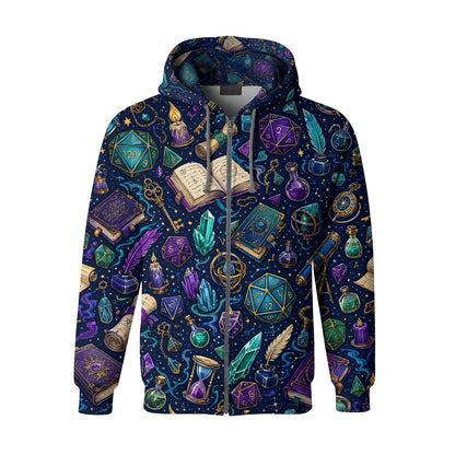 Fantasy Dungeon Dice AOP T-Shirt - Fantasy RPG Magic Pattern
