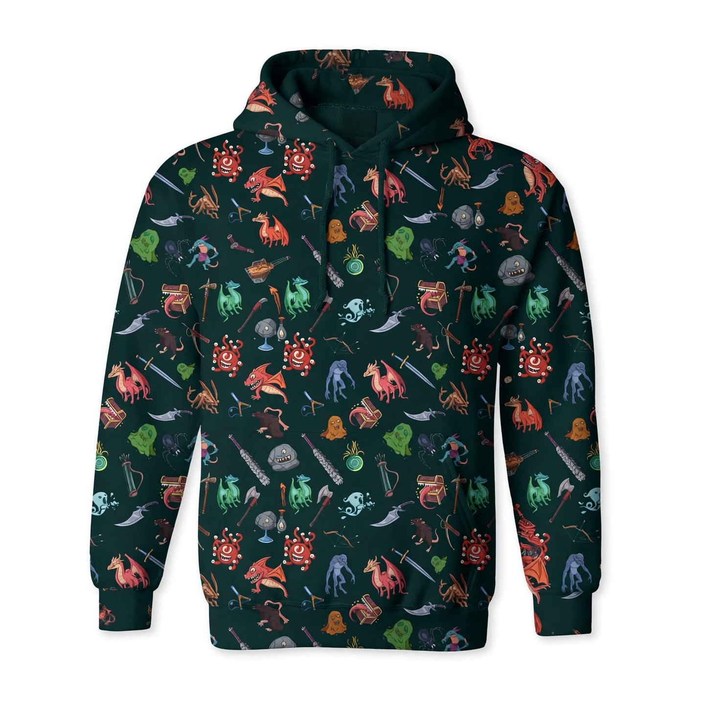 Fantasy Dungeon Monsters AOP T-Shirt - RPG Pattern Apparel