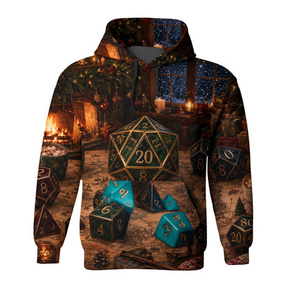Christmas Dice AOP T-Shirt - Fantasy RPG Holiday Gaming