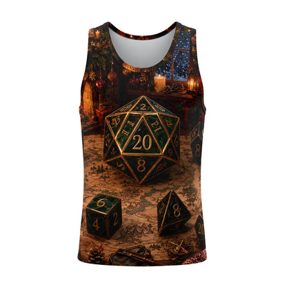 Christmas Dice AOP T-Shirt - Fantasy RPG Holiday Gaming