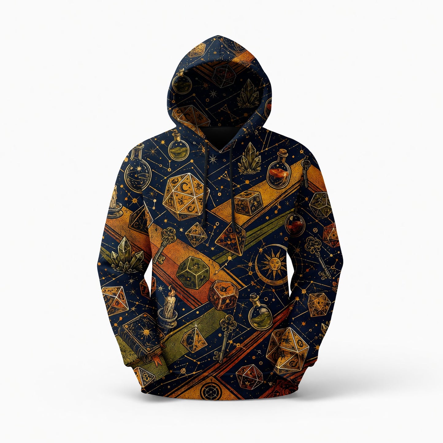 Fantasy Dungeon Dice AOP Apparel - Fantasy RPG Wizard Pattern