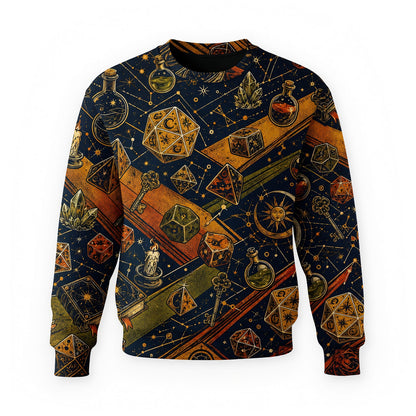 Fantasy Dungeon Dice AOP Apparel - Fantasy RPG Wizard Pattern