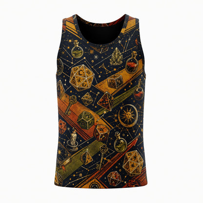 Fantasy Dungeon Dice AOP Apparel - Fantasy RPG Wizard Pattern