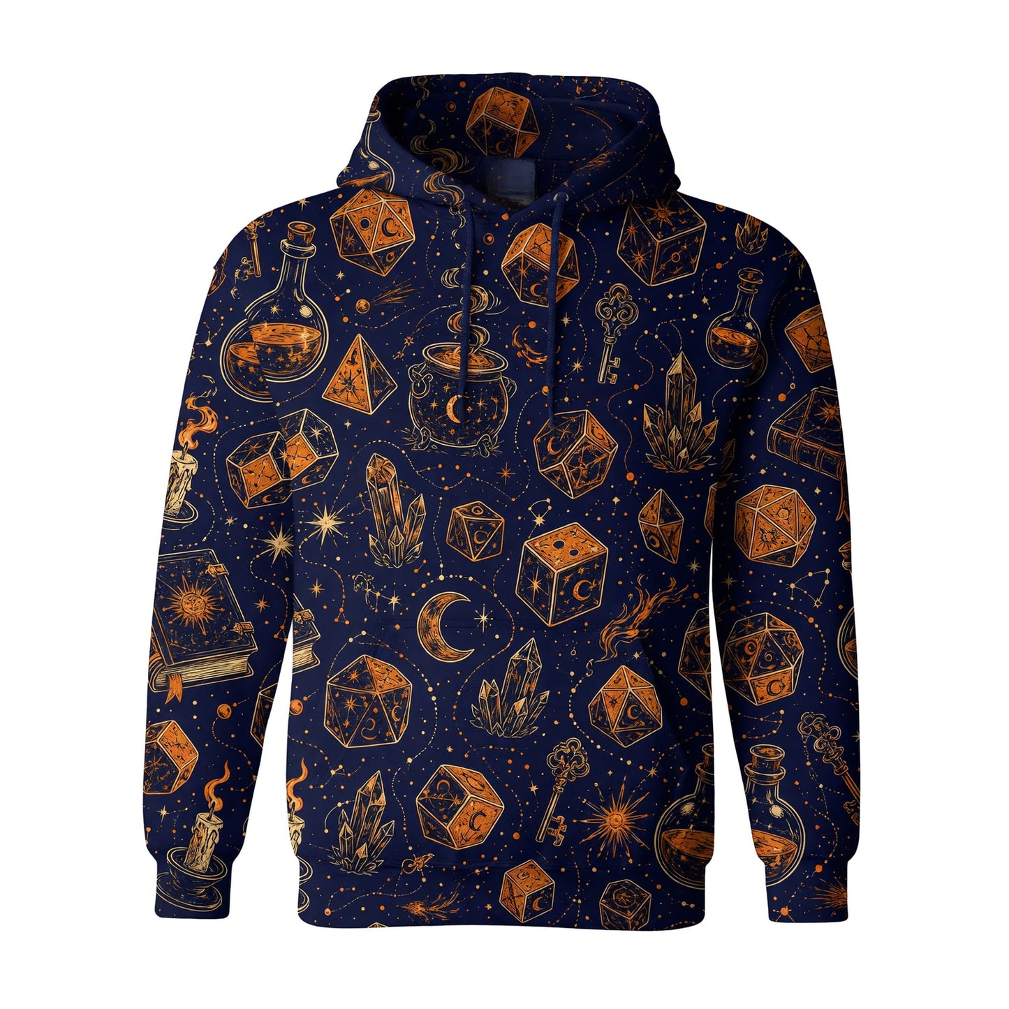 Arcane Dice AOP T-Shirt - Celestial Wizard Fantasy Apparel
