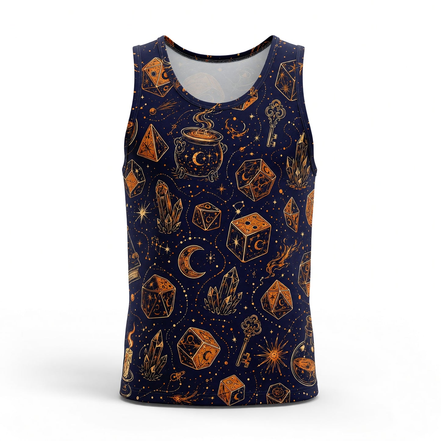 Arcane Dice AOP T-Shirt - Celestial Wizard Fantasy Apparel