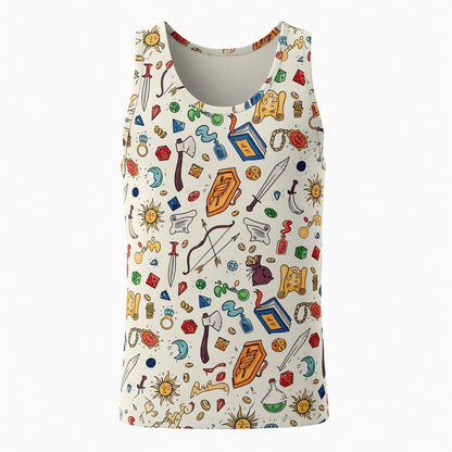 Fantasy RPG AOP Apparel - Dungeon Dice Adventure Pattern