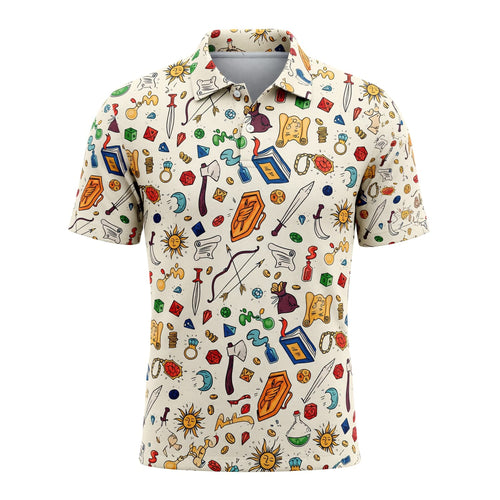 Fantasy RPG AOP Apparel - Dungeon Dice Adventure Pattern