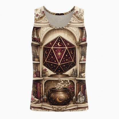 Celestial D20 Apothecary AOP T-Shirt - Mystic Fantasy RPG Apparel