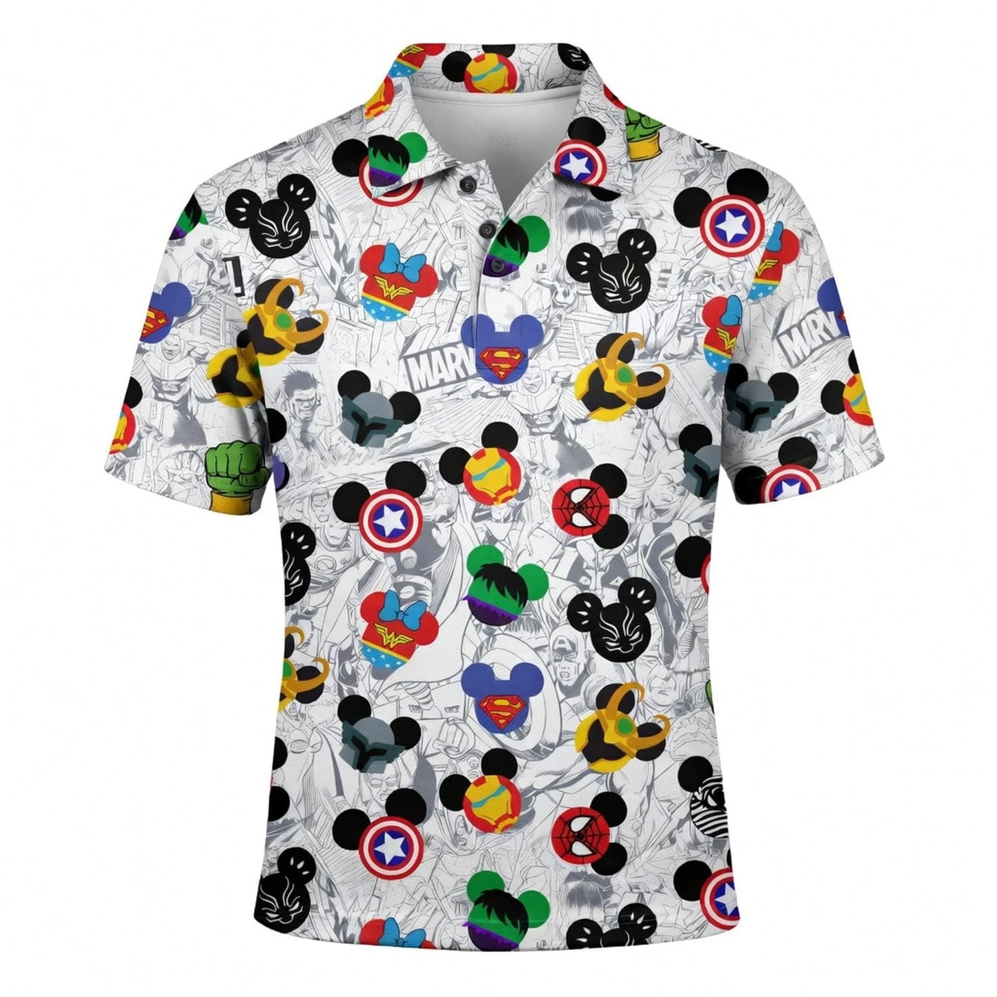 Superhero Icons Mouse AOP Apparel
