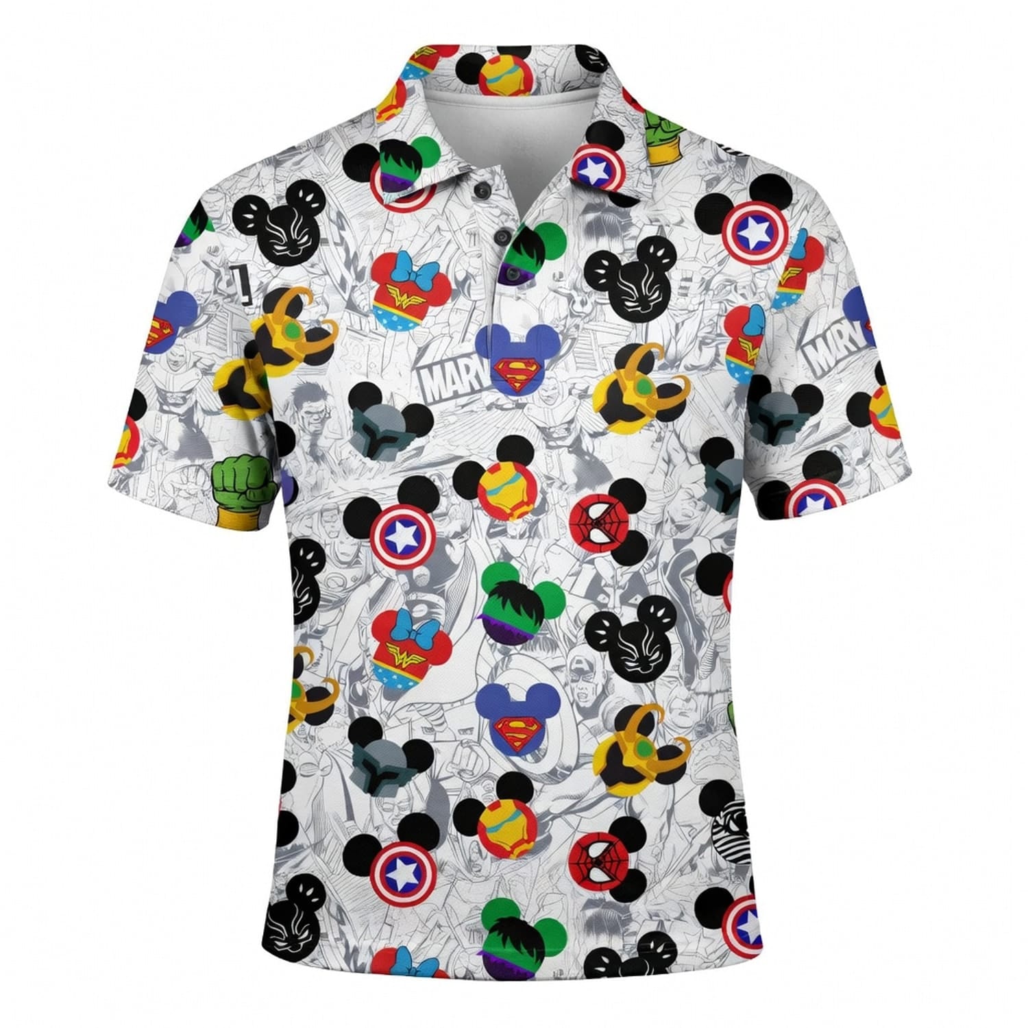 Superhero Icons Mouse AOP Apparel