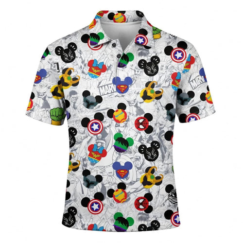 Superhero Icons Mouse AOP Apparel