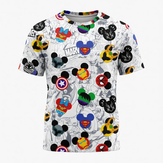 Superhero Icons Mouse AOP Apparel