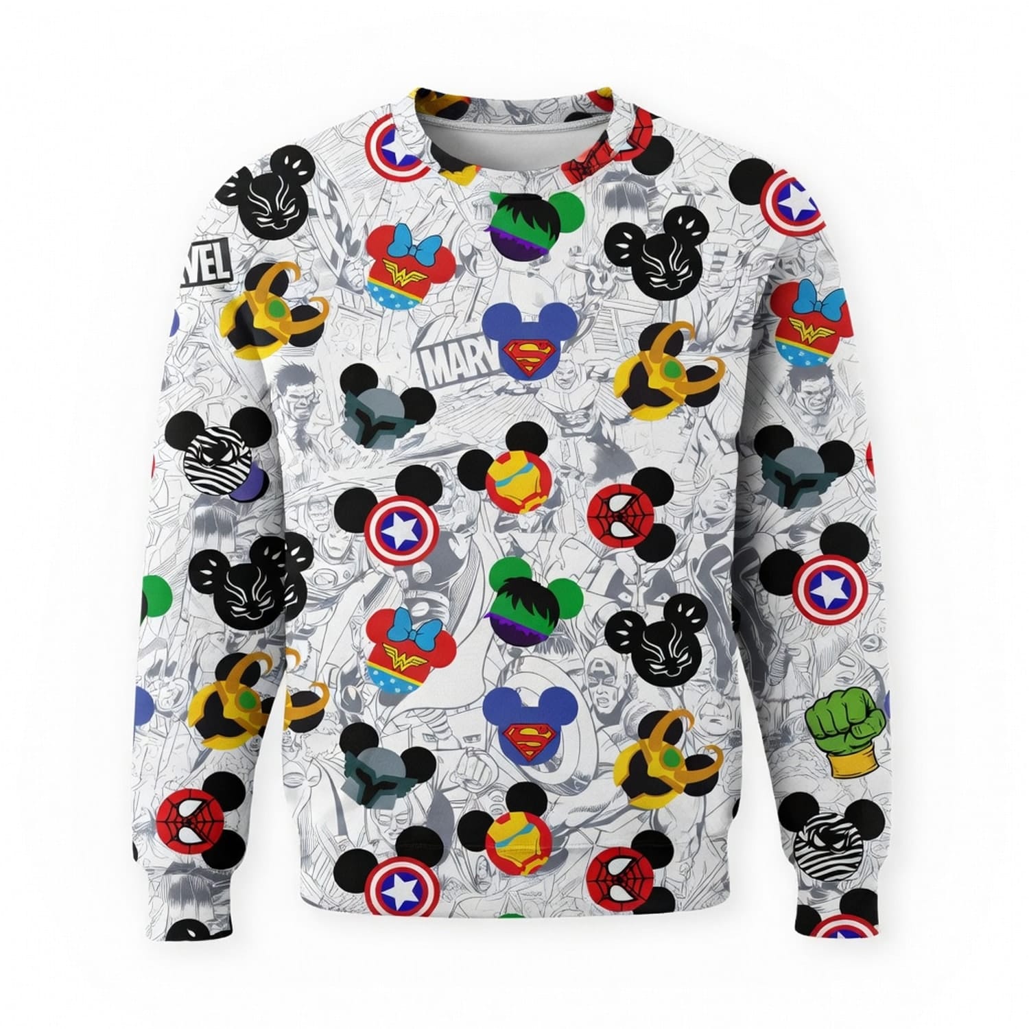 Superhero Icons Mouse AOP Apparel
