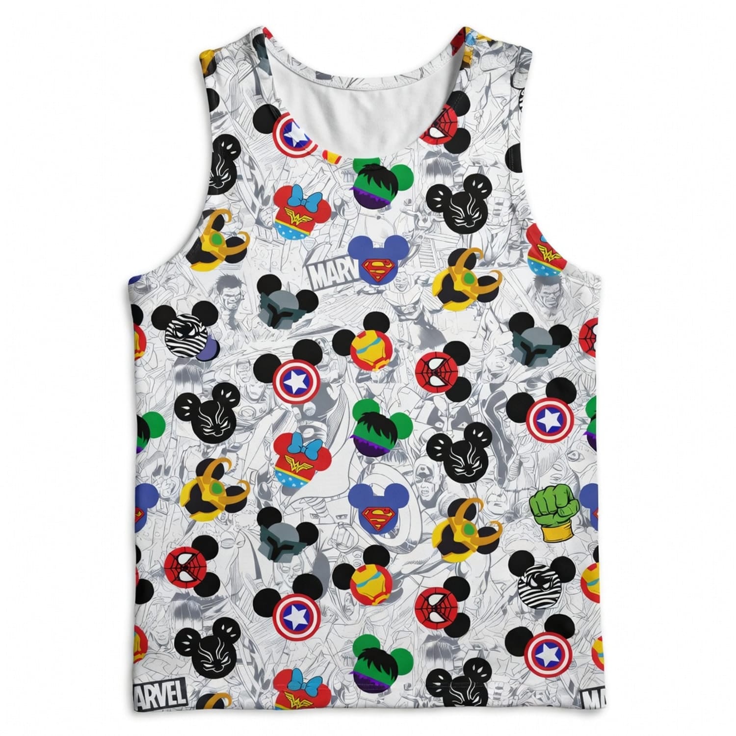 Superhero Icons Mouse AOP Apparel