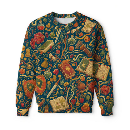 Fantasy Dungeon Fantasy AOP T-Shirt - RPG Dice Pattern