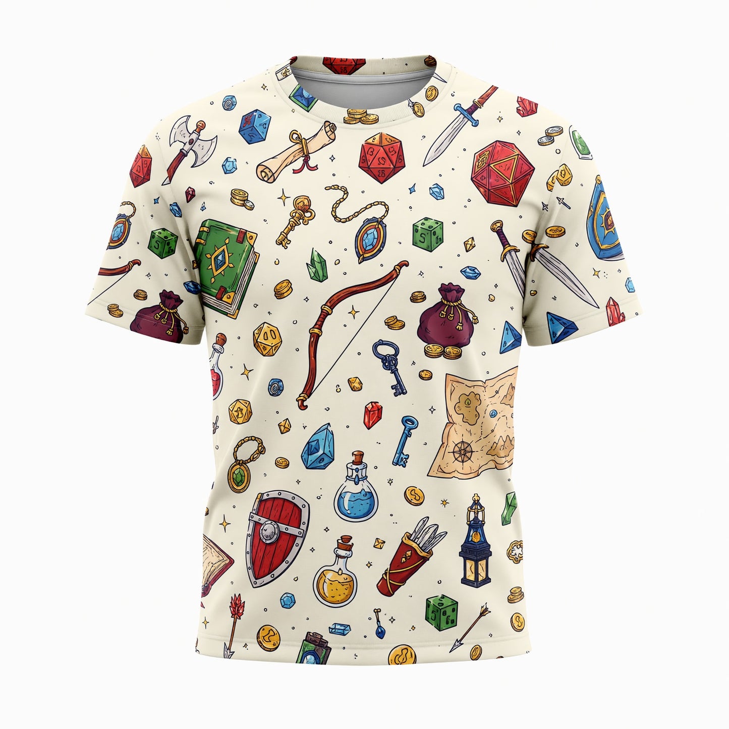 Fantasy Dungeon Fantasy AOP Apparel - Tabletop RPG Pattern