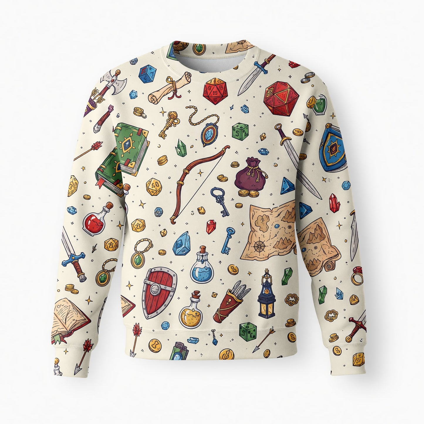 Fantasy Dungeon Fantasy AOP Apparel - Tabletop RPG Pattern