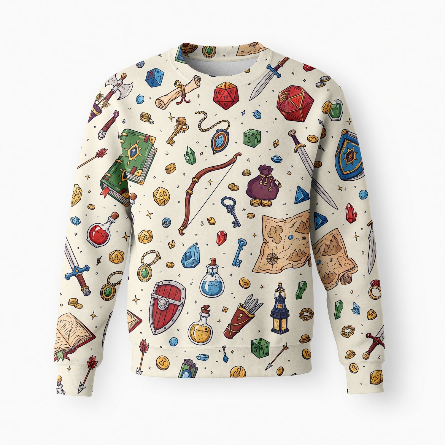 Fantasy Dungeon Fantasy AOP Apparel - Tabletop RPG Pattern