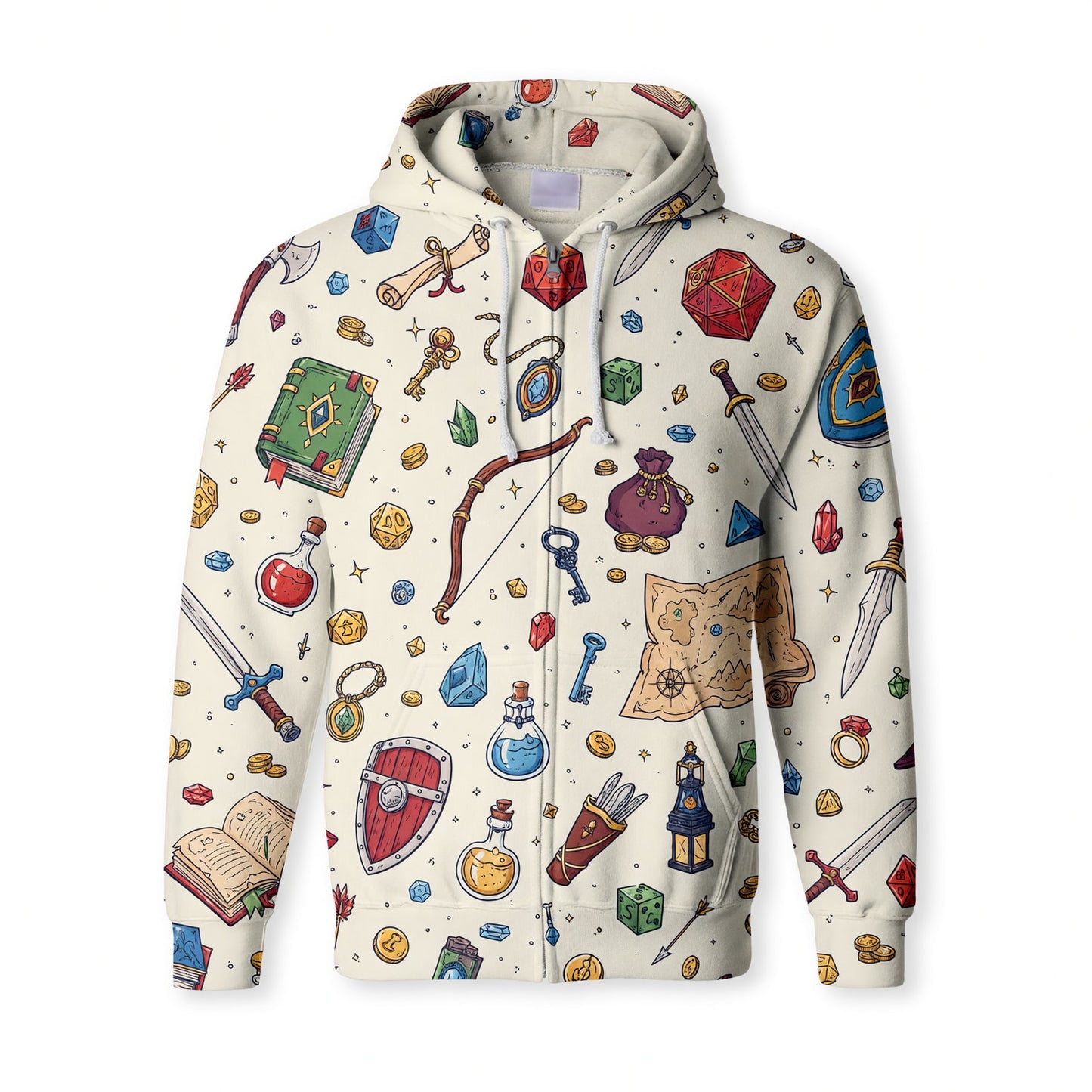 Fantasy Dungeon Fantasy AOP Apparel - Tabletop RPG Pattern