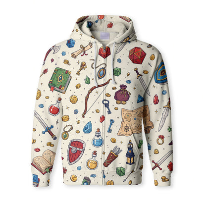 Fantasy Dungeon Fantasy AOP Apparel - Tabletop RPG Pattern