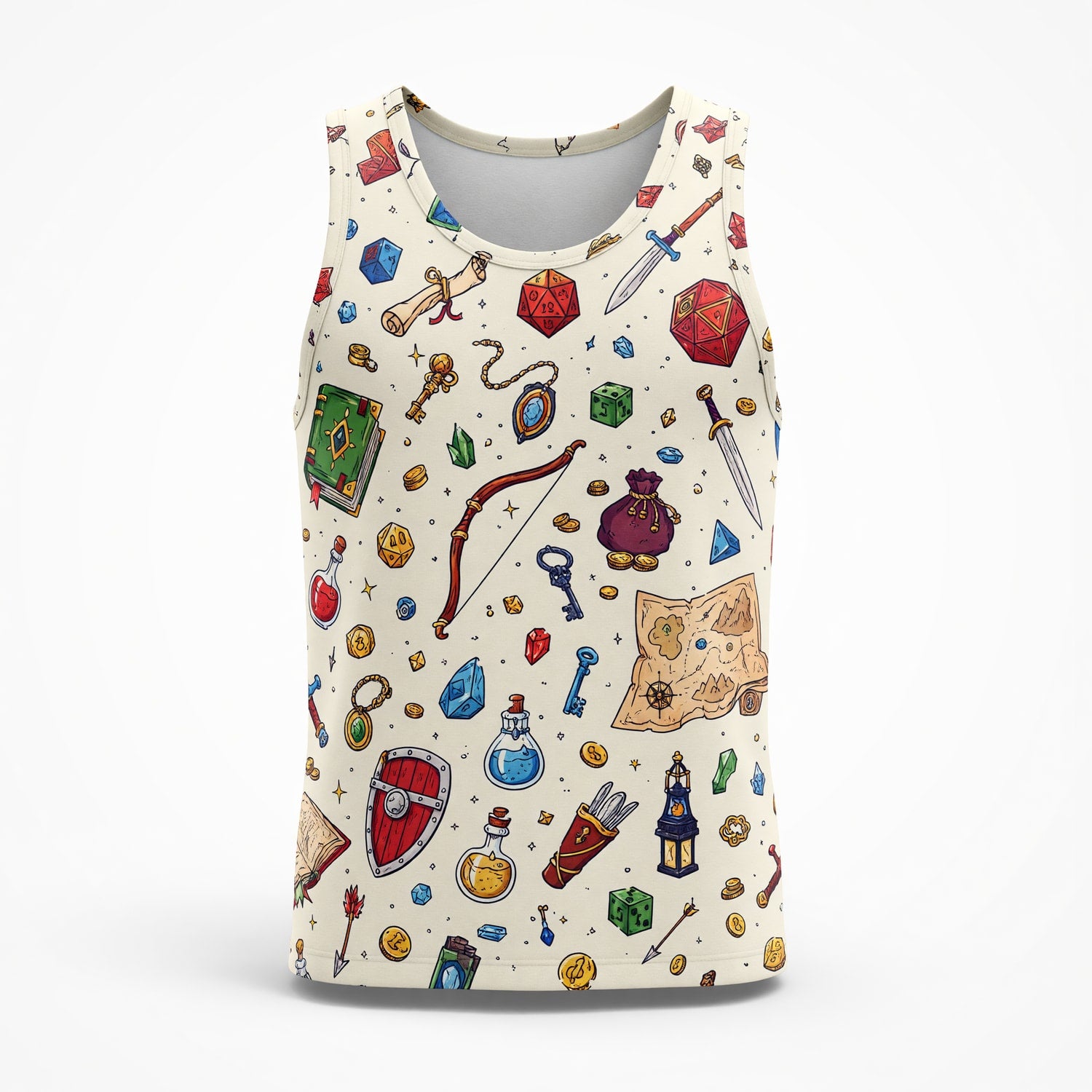 Fantasy Dungeon Fantasy AOP Apparel - Tabletop RPG Pattern