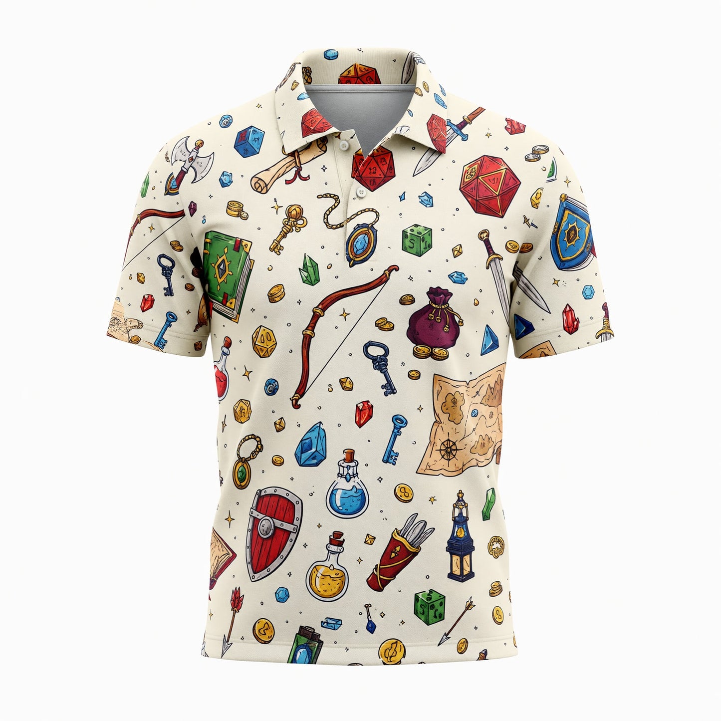 Fantasy Dungeon Fantasy AOP Apparel - Tabletop RPG Pattern