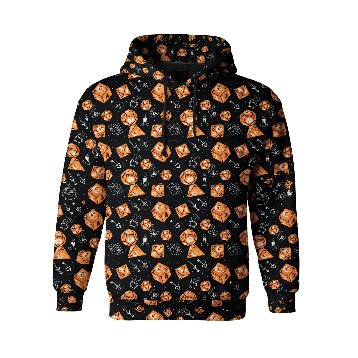 Skull Dice AOP T-Shirt - Dark Fantasy RPG Gamer Streetwear