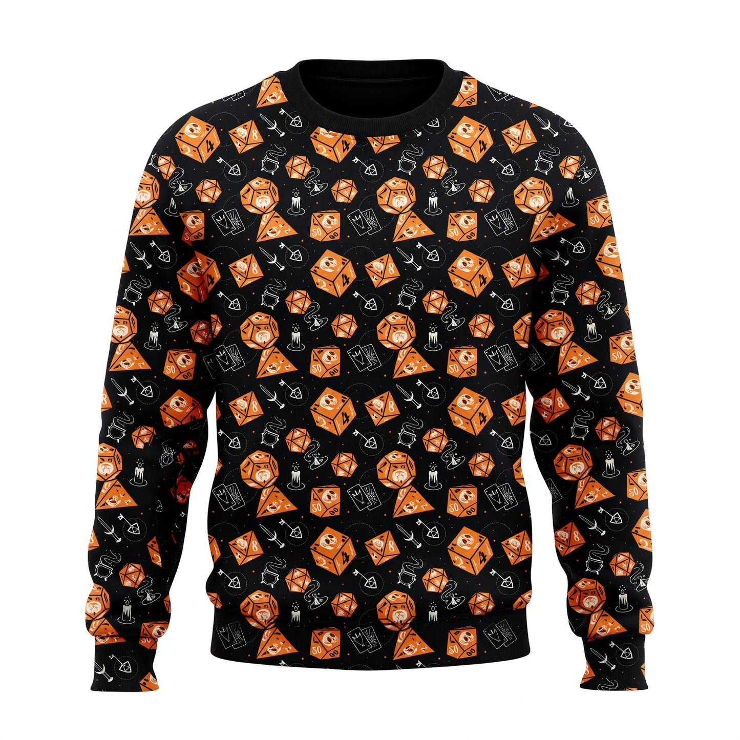 Skull Dice AOP T-Shirt - Dark Fantasy RPG Gamer Streetwear