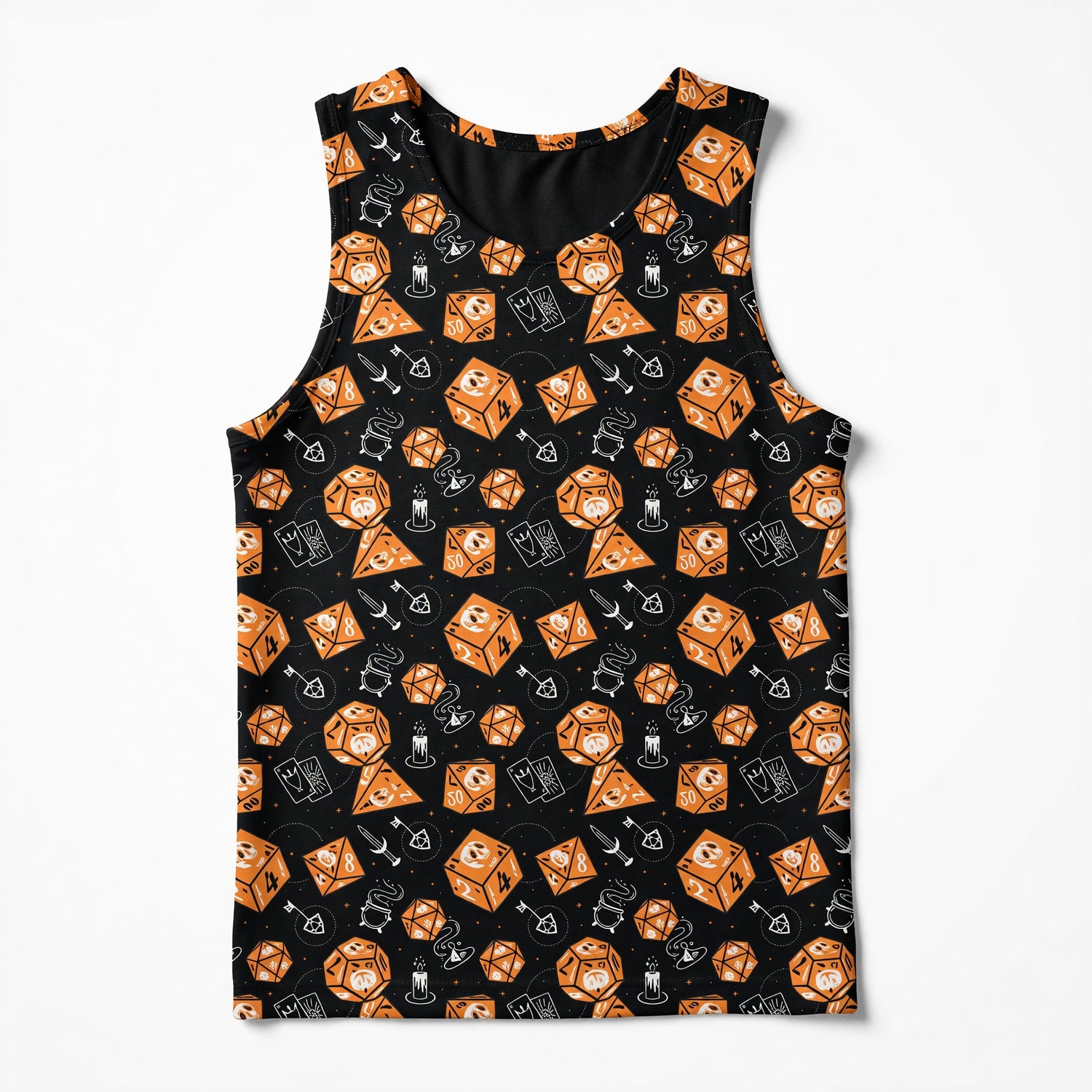Skull Dice AOP T-Shirt - Dark Fantasy RPG Gamer Streetwear