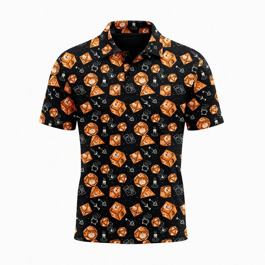Skull Dice AOP T-Shirt - Dark Fantasy RPG Gamer Streetwear