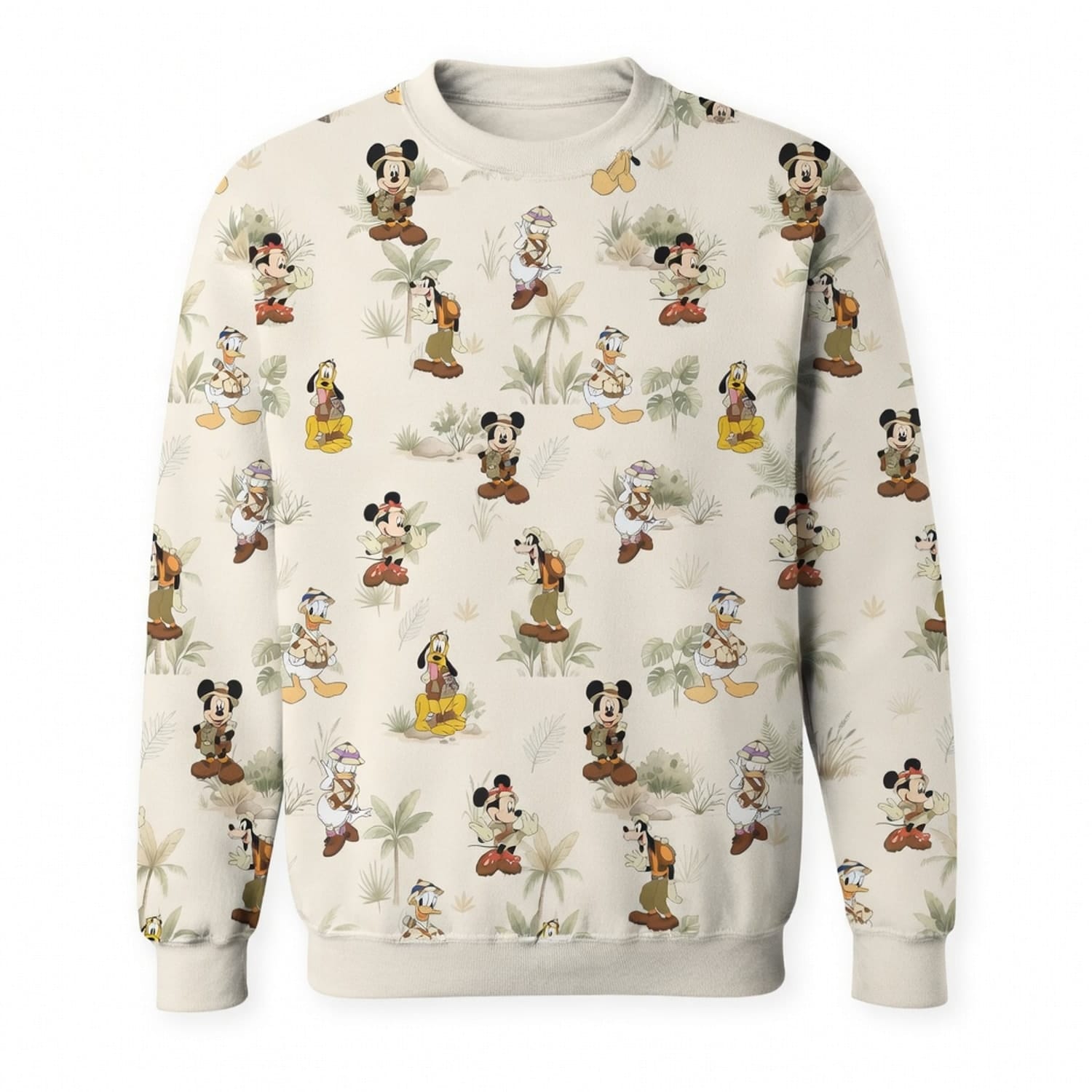 Safari AOP T-Shirt - Mouse Duck Silly Dog Jungle Explorer Pattern