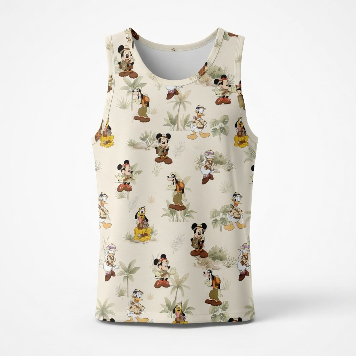 Safari AOP T-Shirt - Mouse Duck Silly Dog Jungle Explorer Pattern