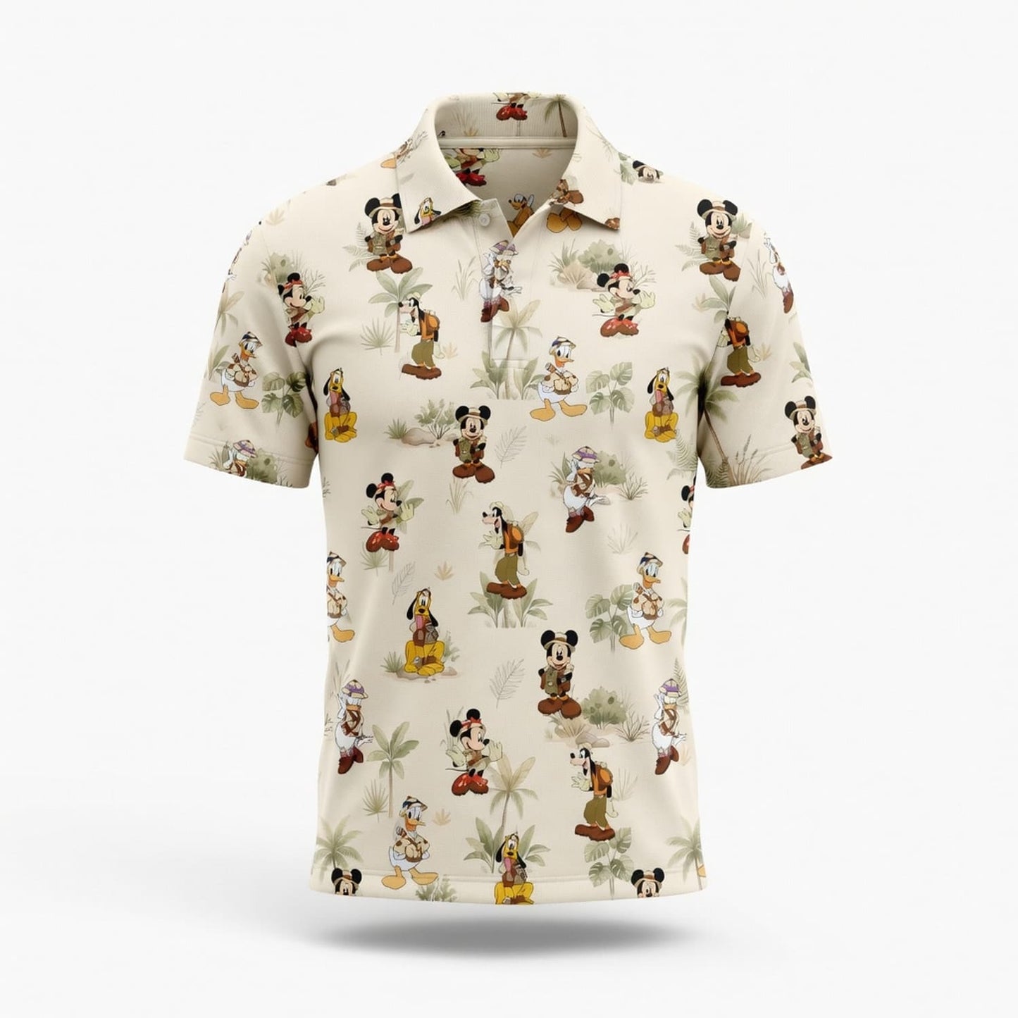 Safari AOP T-Shirt - Mouse Duck Silly Dog Jungle Explorer Pattern