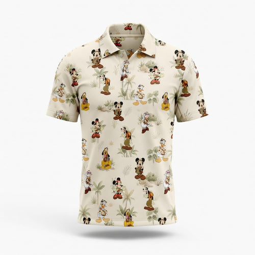 Safari AOP T-Shirt - Mouse Duck Silly Dog Jungle Explorer Pattern