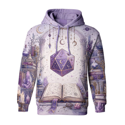 Celestial D20 Dice AOP T-Shirt - Mystic Astrology Fantasy Apparel