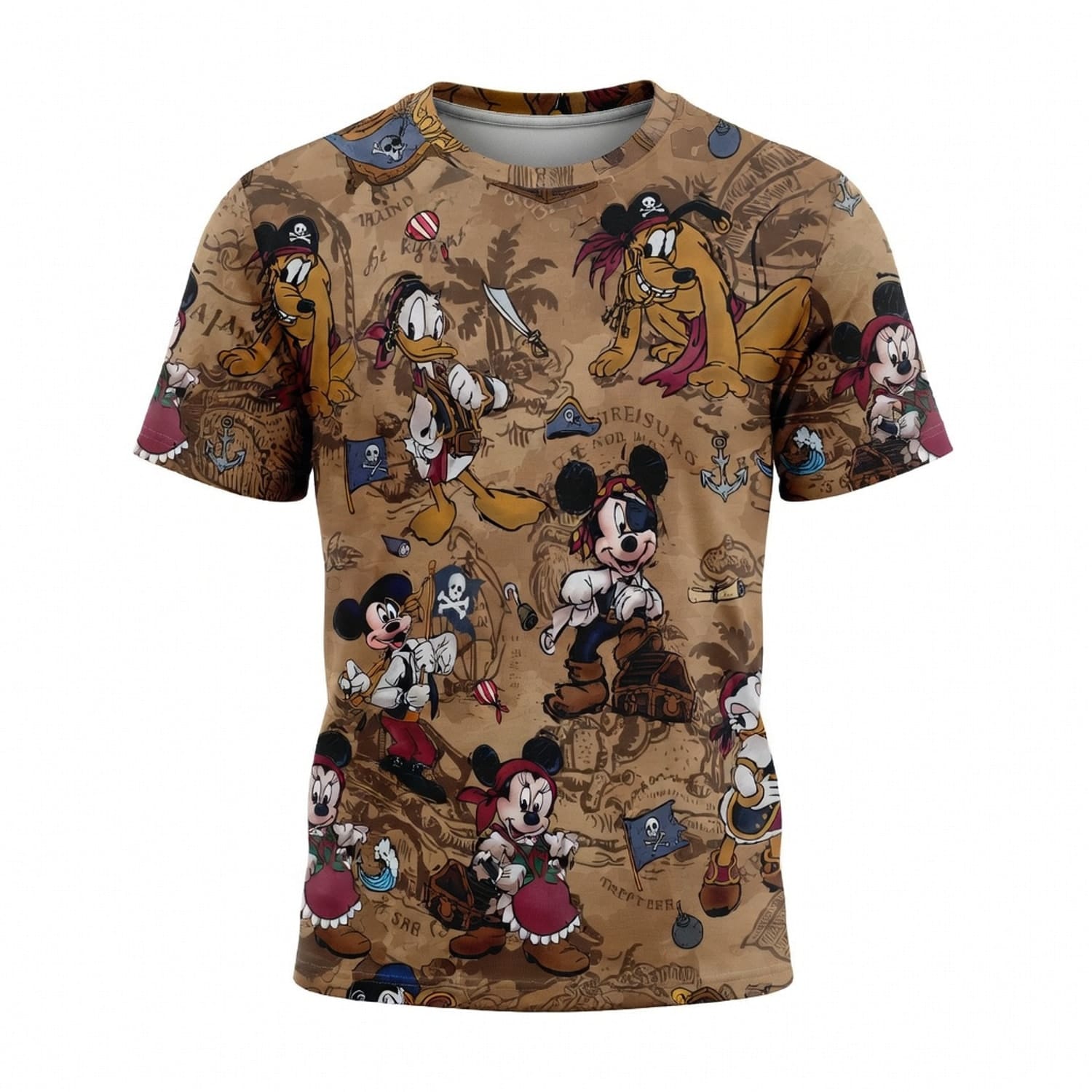 Pirate Treasure Map Adventure AOP Apparel