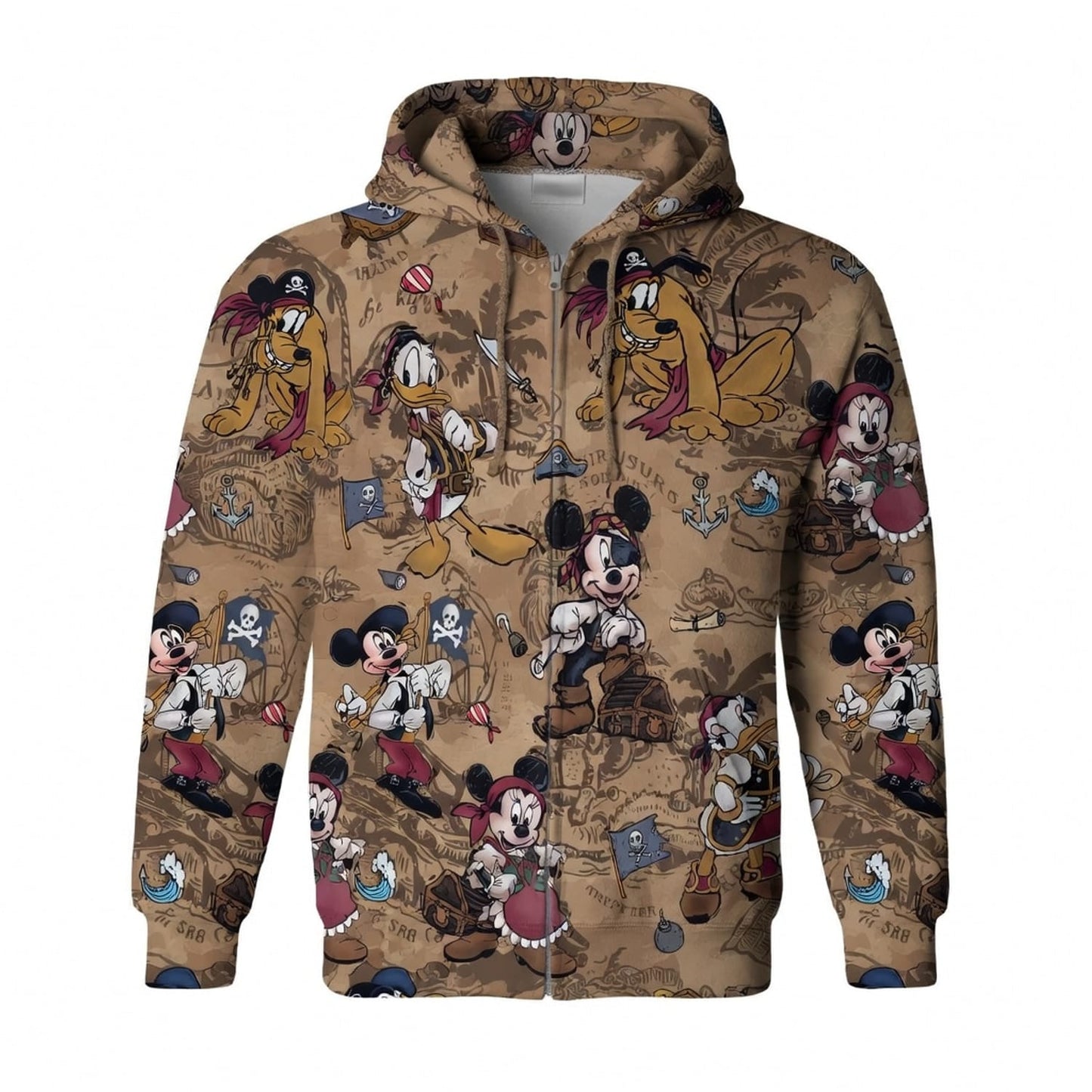 Pirate Treasure Map Adventure AOP Apparel