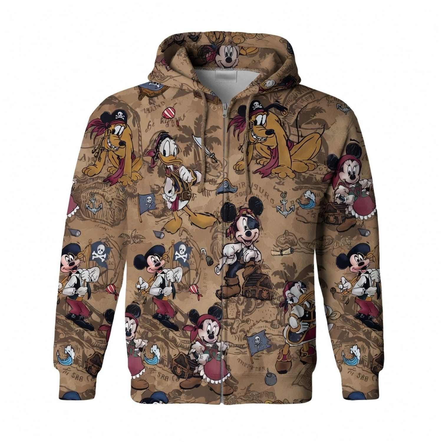 Pirate Treasure Map Adventure AOP Apparel