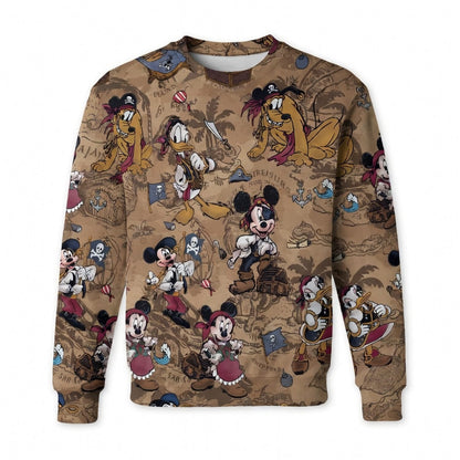 Pirate Treasure Map Adventure AOP Apparel