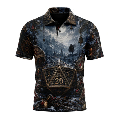 Christmas Dice AOP T-Shirt - Fantasy Winter RPG Apparel
