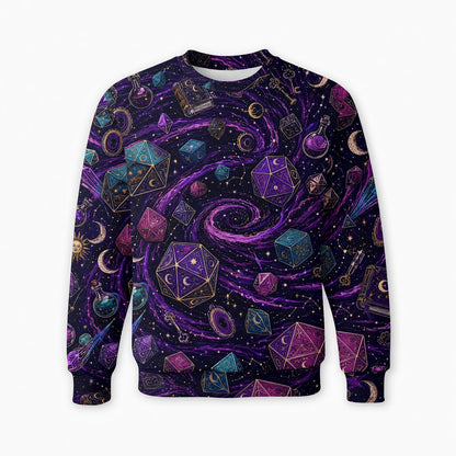 Cosmic Dice AOP T-Shirt - Mystic Galaxy Fantasy RPG Streetwear
